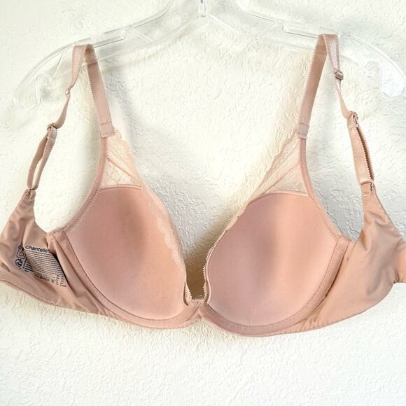 Chantelle CA01474 Norah Chic Plunge T-shirt Dusky Pink Bra – 32DDDD - Picture 10 of 11